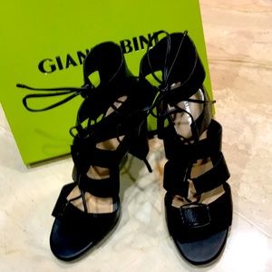 GIANNI BINI black lace up heel